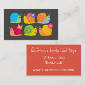 Slakken kinder online speelgoed en boeken visitekaartje (Voorkant / Achterkant)