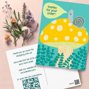 Slakken Magische Paddenstoel MAAKOPDRACHT Bedankt  Briefkaart