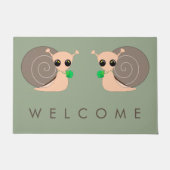 Slakken met klaverdeurmat deurmat (Voorkant)