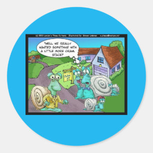 Slakken Onroerend Goed Verkopen Grappige Cadeaus & Ronde Sticker