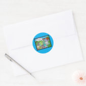 Slakken Onroerend Goed Verkopen Grappige Cadeaus & Ronde Sticker (Envelop)