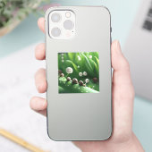 Slakken opgesteld op groene planten sticker (Telefoon)