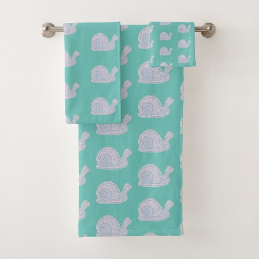 Slakken Pastelgroene Handdoekenset Bad Handdoek (Insitu)
