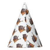 Slakken Pet Aangepaste kleuren en tekst Feesthoedjes (Achterkant)