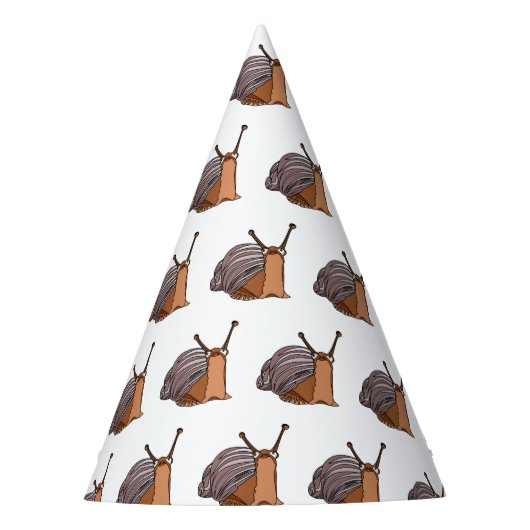 Slakken Pet Aangepaste kleuren en tekst Feesthoedjes (Voorkant)