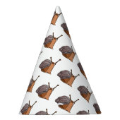 Slakken Pet Aangepaste kleuren en tekst Feesthoedjes (Rechts)