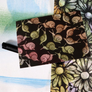 Slakken retro bruine natuur houdt van slakkenpatro kaart