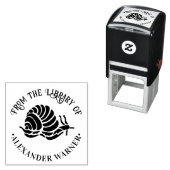 Slakken Silhouet Zeekust Strand Ronde Bibliotheekb Zelfinktende Stempel (In situ)