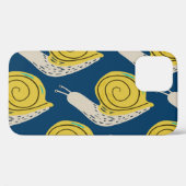 Slakken silhouetten: geel, roze patroon. Case-Mate iPhone case (Achterkant (horizontaal))