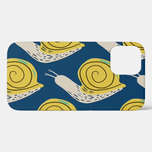 Slakken silhouetten: geel, roze patroon. Case-Mate iPhone case (Achterkant (horizontaal))
