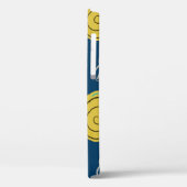 Slakken silhouetten: geel, roze patroon. Case-Mate iPhone case (Achterkant / Links)