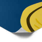 Slakken silhouetten: geel, roze patroon. poster (Hoek)