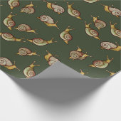 Slakken Slak houdt van schattige natuur kunst Cadeaupapier (Hoek)