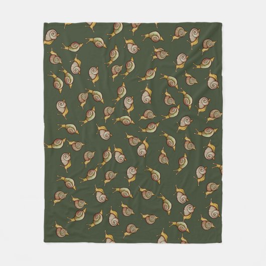 Slakken Slak houdt van schattige natuur kunst Fleece Deken (Voorkant)
