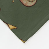 Slakken Slak houdt van schattige natuur kunst Fleece Deken (Hoek)