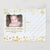 Slakken & Slakken Jongens Aankondiging Foto Postka (Achterkant)