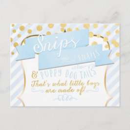 Slakken & Slakken Jongens Aankondiging Foto Postka