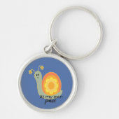 Slakken Sleutelhanger, Blauwe Sleutelring, Retro T Sleutelhanger (Voorkant)