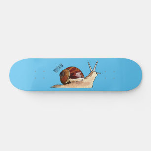 Slakken stripverhaal illustratie persoonlijk skateboard