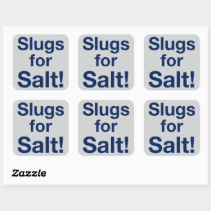 Slakken voor zout vierkante sticker