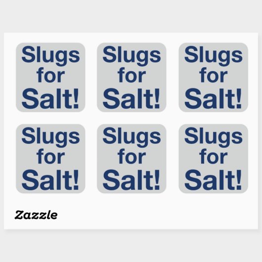 Slakken voor zout vierkante sticker (Vel)