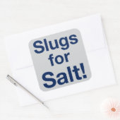 Slakken voor zout vierkante sticker (Envelop)