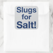 Slakken voor zout vierkante sticker (Tas)