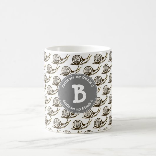 Slakken zijn mijn Friends Monogram Koffiemok (Center)