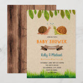 Slakkenfeest thema uitnodiging (Voorkant / Achterkant)