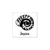 Slakkenhuis Op Maat Gemaakte Naam Houten Kunst Rubberstempel (Afrduk)