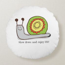 Slakkenkussen gepersonaliseerd rond kussen