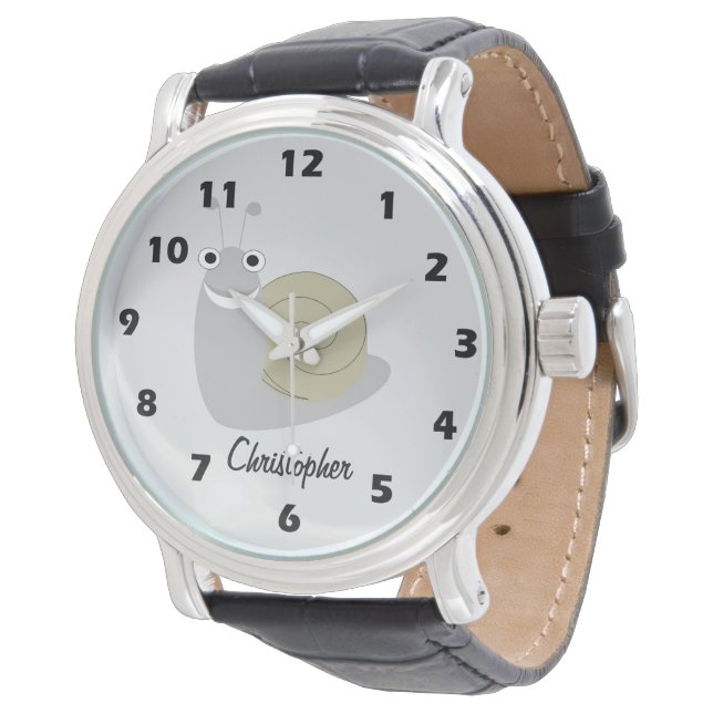 Slakkenontwerp Persoonlijk Horloge (Gekanteld)