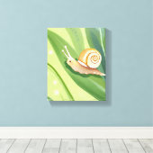 Slakkenpost | Aquarel Natuur Canvas Afdruk (Insitu (Houten vloer))