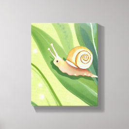 Slakkenpost | Aquarel Natuur Canvas Afdruk
