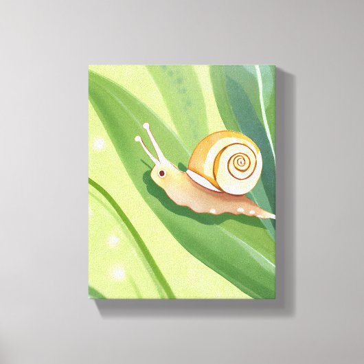 Slakkenpost | Aquarel Natuur Canvas Afdruk (Voorkant)