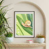 Slakkenpost | Aquarel Natuur Schilderij Poster