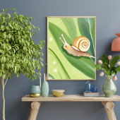 Slakkenpost | Aquarel Natuur Schilderij Poster