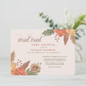 Slakkenpost Baby Shower Kaart (Staand voorkant)