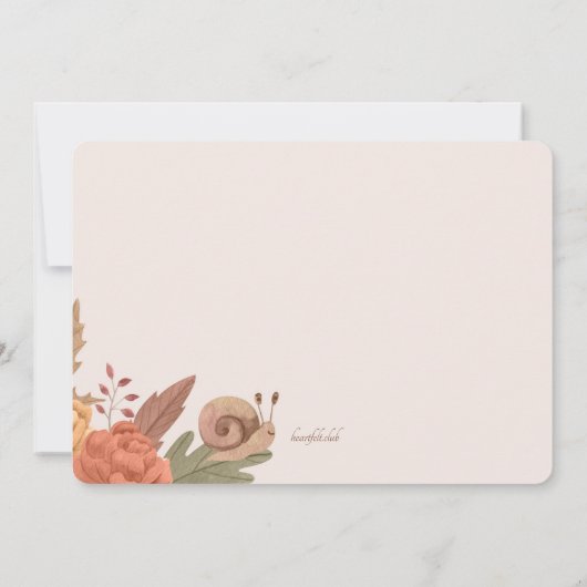 Slakkenpost Baby Shower Kaart (Achterkant)