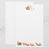 slakkenpost briefpapier (Voorkant / Achterkant)