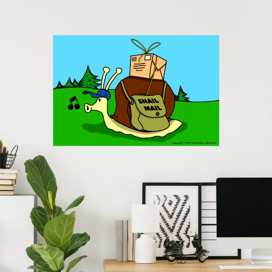 Slakkenpost Kinderen Poster (Thuiskantoor)