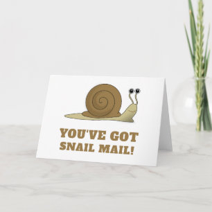 Slakkenpost Lief Grappig Retro Kaart