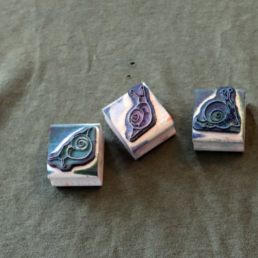 Slakkenpost Rubberstempel