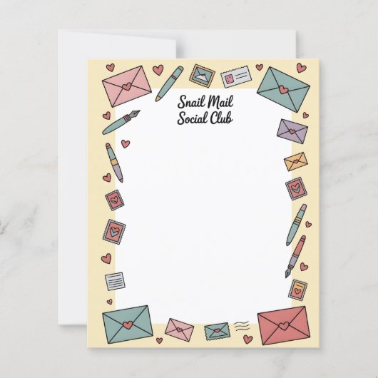 Slakkenpost Sociale Pen Vriend Brief Schrijfpapier (Voorkant)