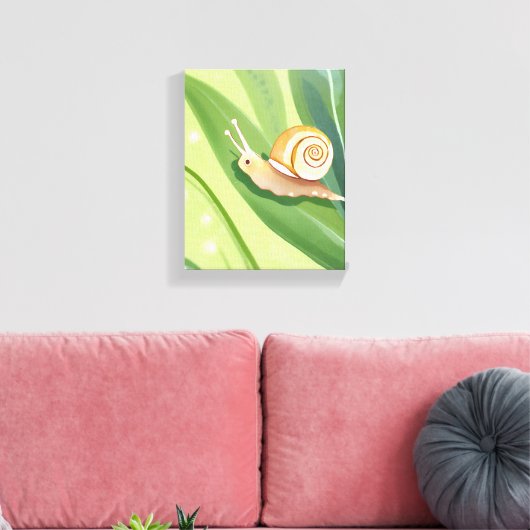 slakkenpost | Waterverf Natuur Canvas Afdruk (Insitu (Woonkamer))