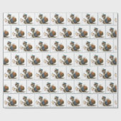 slakkenpostbode die post bezorgt cadeaupapier (Vlak)