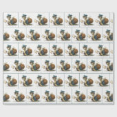 slakkenpostbode die post bezorgt cadeaupapier (Vlak)