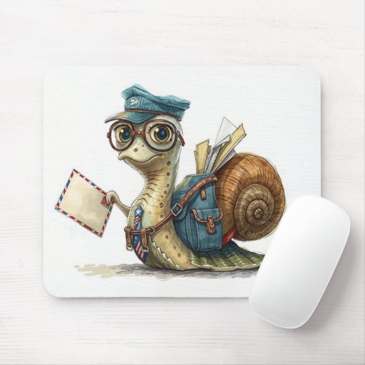 slakkenpostbode die post bezorgt muismat (Met muis)