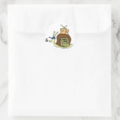 Slakkenpoststickers Ronde Sticker (Tas)