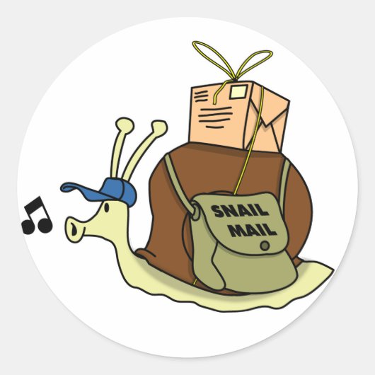 Slakkenpoststickers Ronde Sticker (Voorkant)